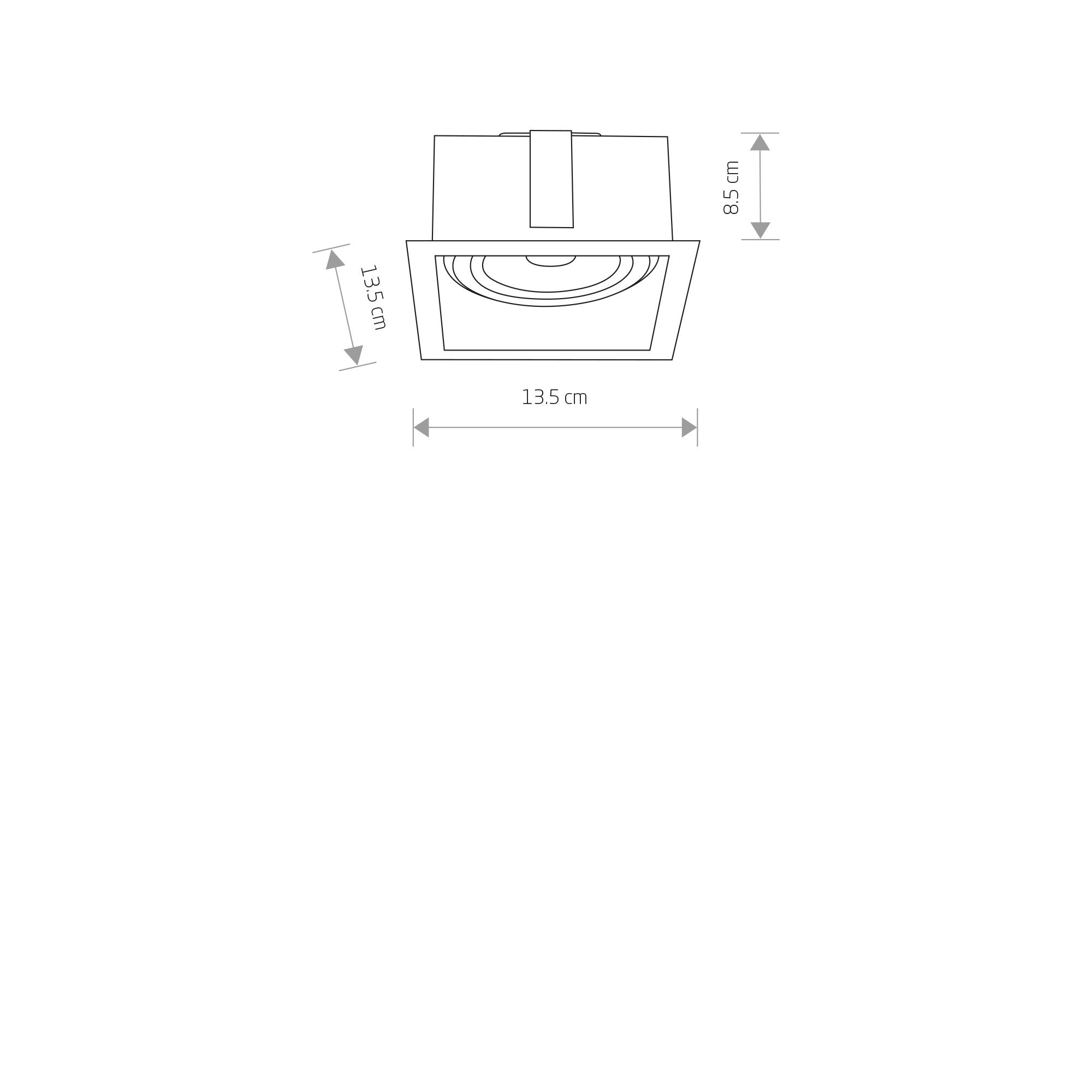 Nowodvorski Lampa downlights podtynkowa MOD 15W only LED 50/60Hz - Stal lakierowana - Biały II 9413