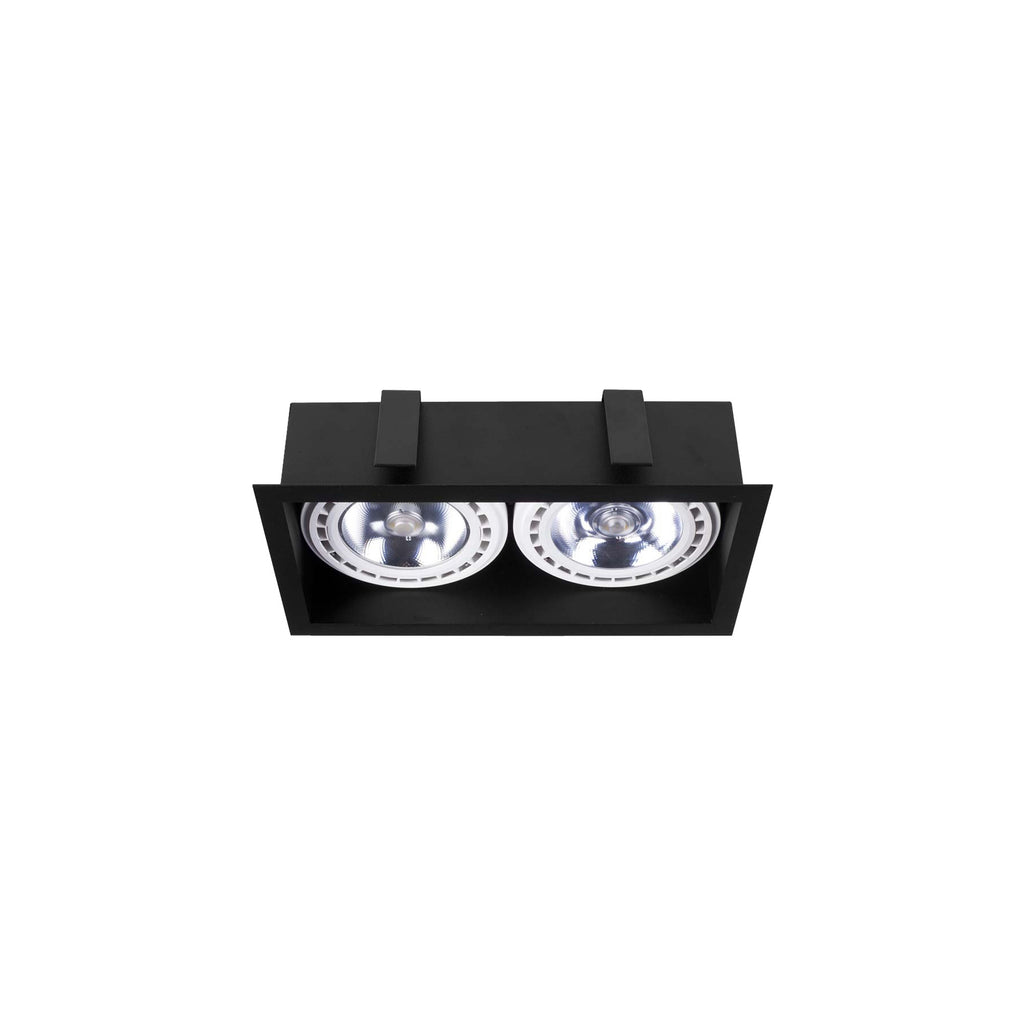 Nowodvorski Lampa downlights podtynkowa MOD 2x15W only LED 50/60Hz - Stal lakierowana - Czarny