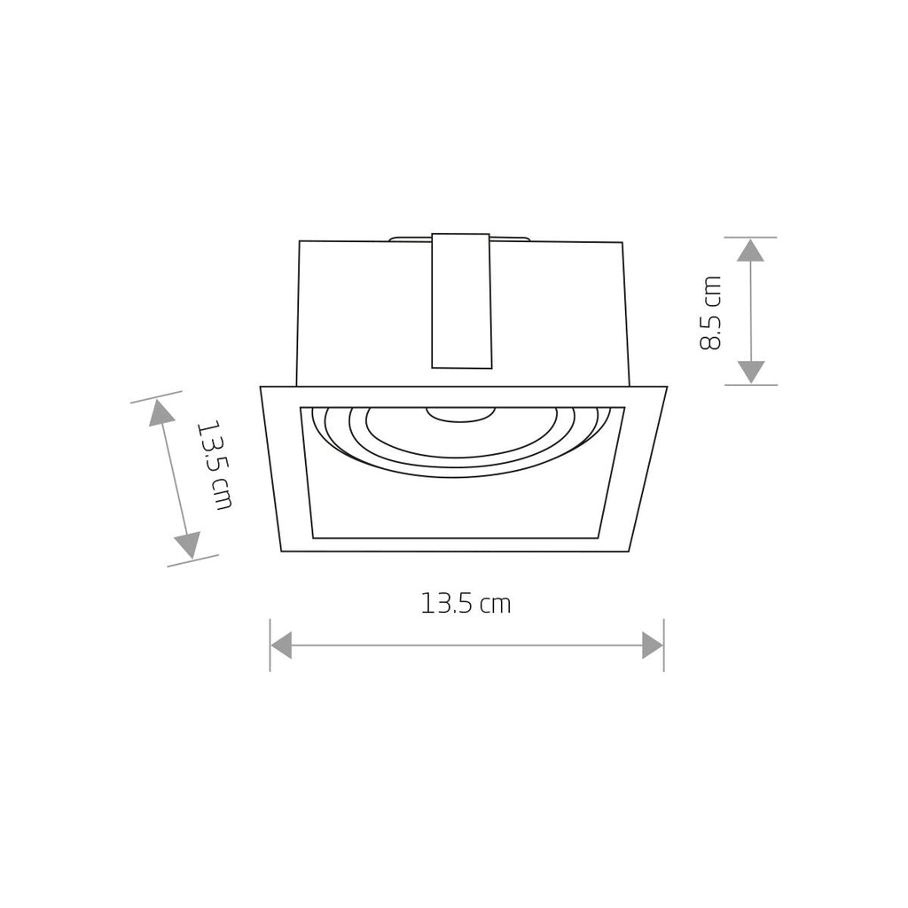 Nowodvorski Lampa downlights podtynkowa MOD 15W only LED 50/60Hz - Stal lakierowana - Czarny 9417