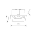 Nowodvorski Lampa downlights podtynkowa MOD 15W only LED 50/60Hz - Stal lakierowana - Czarny 9417