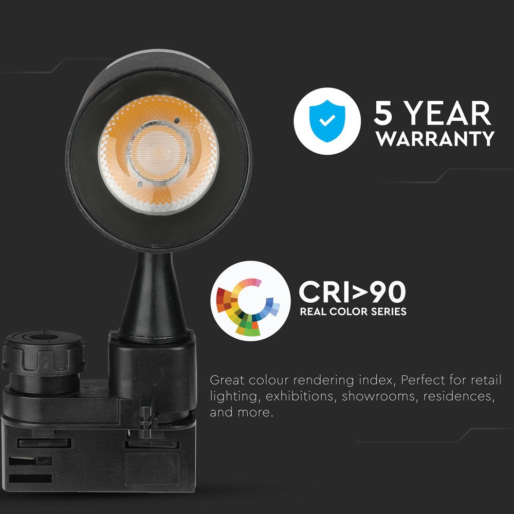 30W Lampa LED na szynoprzewód / Chip SAMSUNG / Barwa:3000K / 5 Lat gwarancji / Obudowa: Czarna