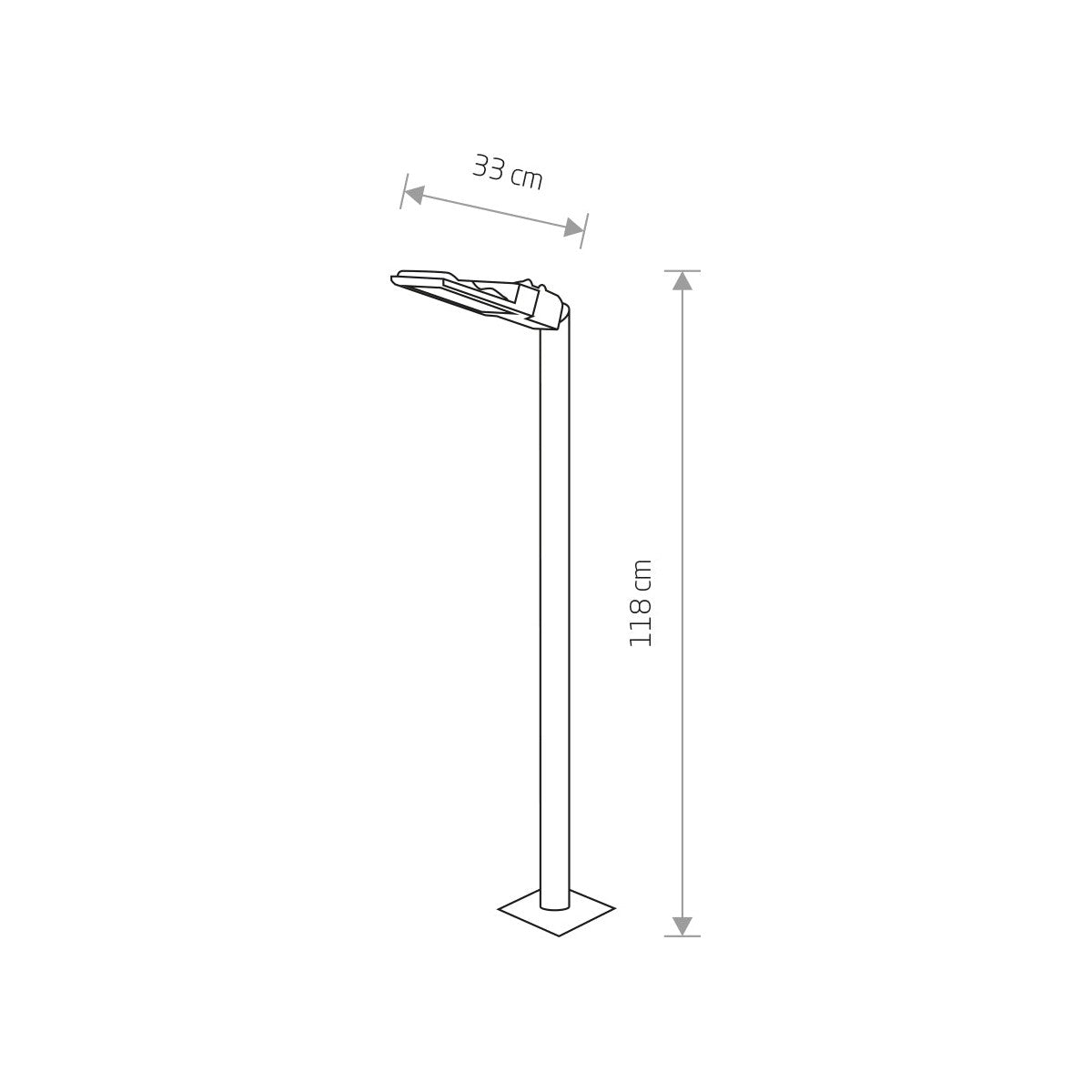 Nowodvorski Lampa stojąca PATHWAY LED S 24W 50/60Hz IP65 - Stal lakierowana - Czarny 9420