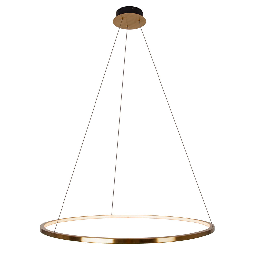 Maxlight Lampa wisząca Queen 50cm - Stal nierdzewna + akryl - Złoty szczotkowany P0493