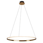 Maxlight Lampa wisząca Queen 50cm - Stal nierdzewna + akryl - Złoty szczotkowany P0493