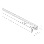 Nowodvorski System szynowy PROFILE TRACK 1 M 1-obwodowy Profile Szyna - Aluminium lakierowane - Czarny 9448