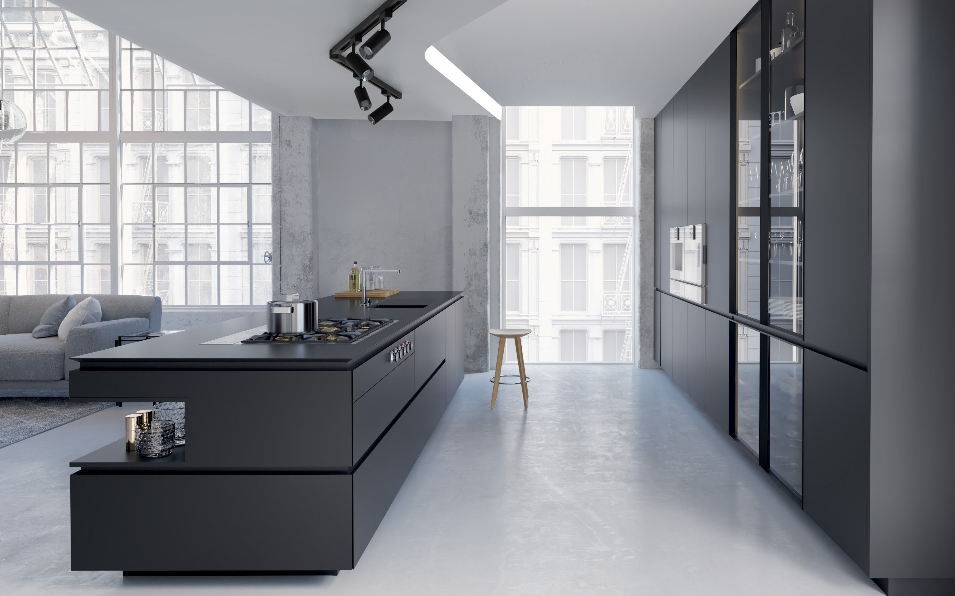 Nowodvorski System szynowy PROFILE TRACK 1 M 1-obwodowy Profile Szyna - Aluminium lakierowane - Czarny