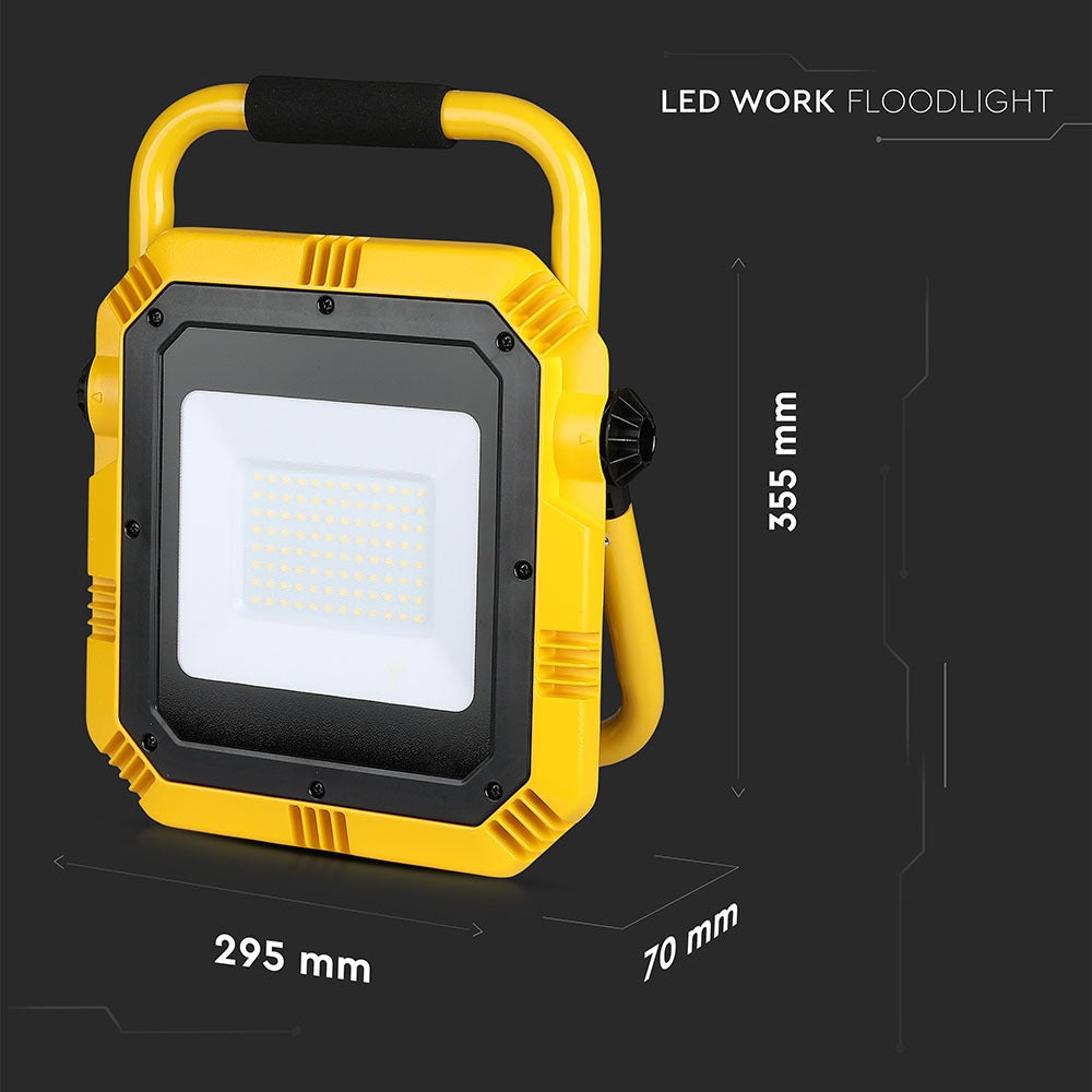 50W Naświetlacz przenośny LED / Chip SAMSUNG / Barwa:4000K / Przewód: 3m
