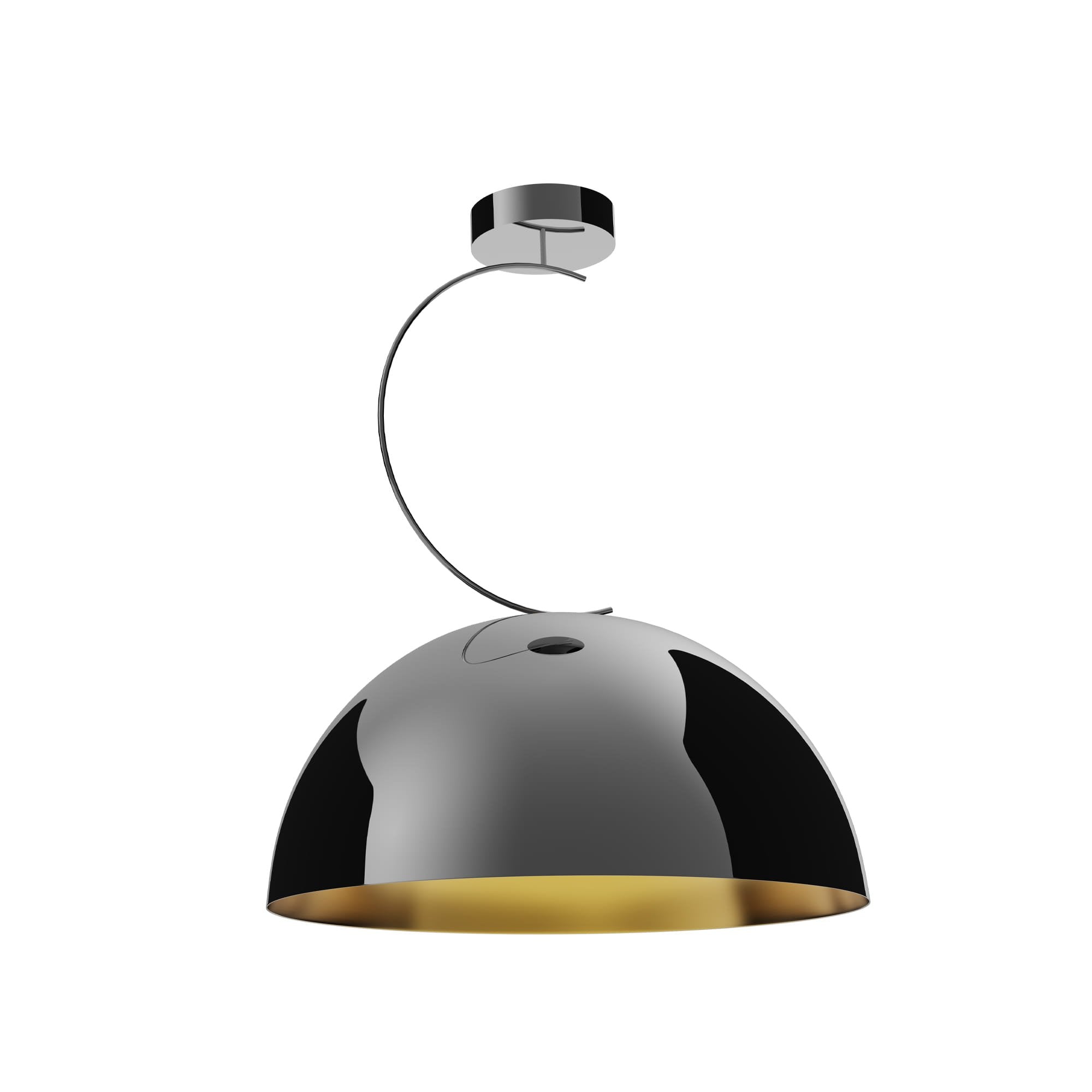 Maxlight Lampa wisząca Twenty - Stal nierdzewna + żelazo - Czarny chrom + złoty malowany P0463