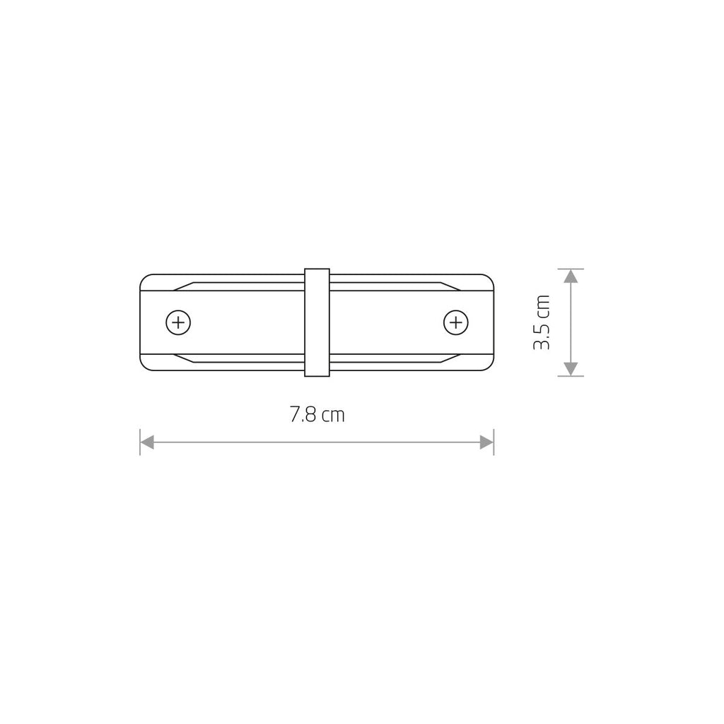 Nowodvorski System szynowy PROFILE STRAIGHT CONNECTOR 1-obwodowy Profile - Tworzywo sztuczne PC - Biały 9454