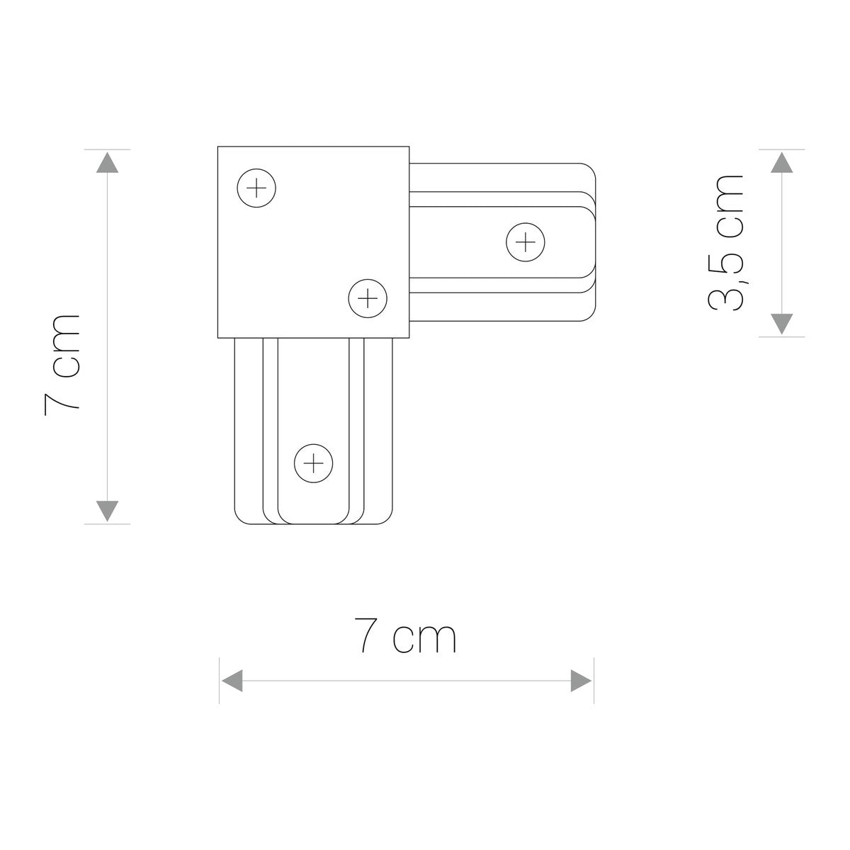 Nowodvorski System szynowy PROFILE L CONNECTOR 1-obwodowy Profile - Tworzywo sztuczne PC - Czarny 9455