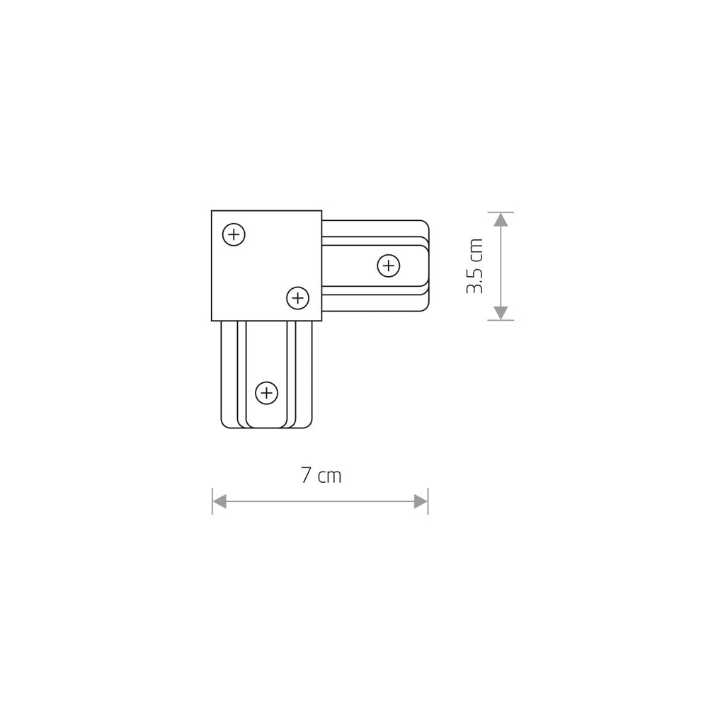 Nowodvorski System szynowy PROFILE L CONNECTOR 1-obwodowy Profile - Tworzywo sztuczne PC - Biały 9456