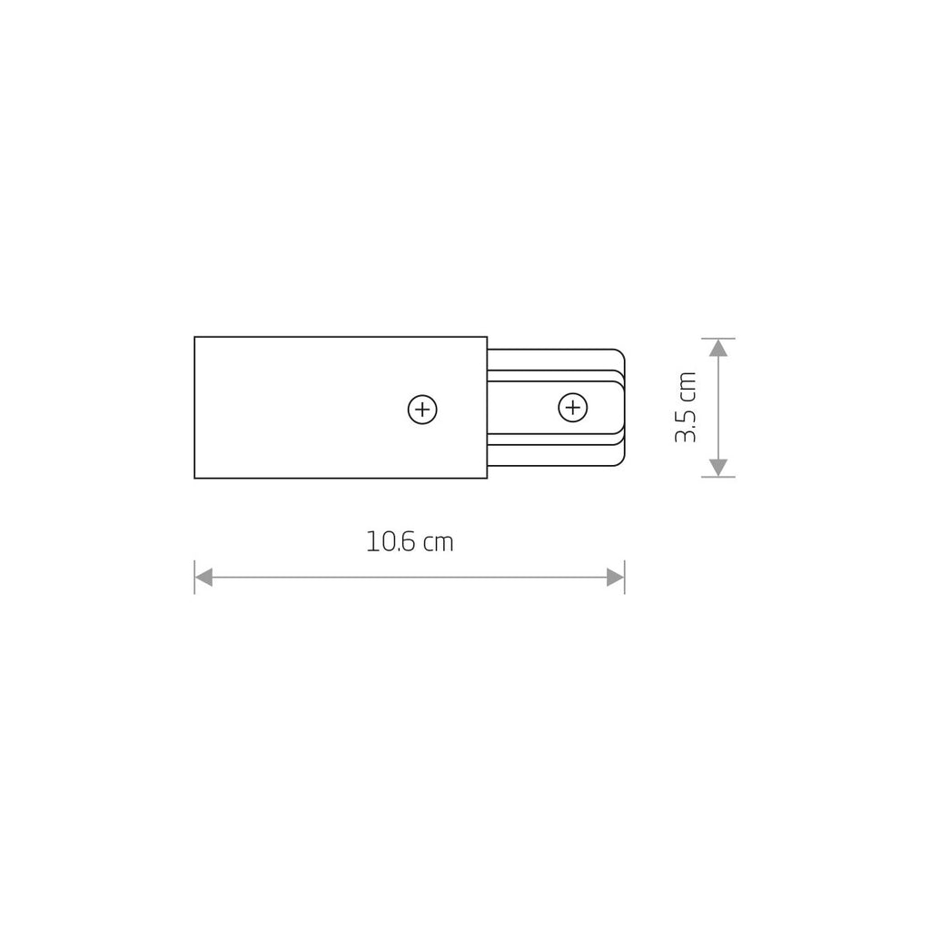 Nowodvorski System szynowy PROFILE POWER END CAP 1-obwodowy Profile - Tworzywo sztuczne PC - Biały 9462