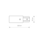 Nowodvorski System szynowy PROFILE POWER END CAP 1-obwodowy Profile - Tworzywo sztuczne PC - Biały 9462
