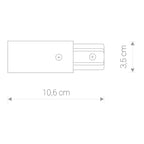 Nowodvorski System szynowy PROFILE POWER END CAP 1-obwodowy Profile - Tworzywo sztuczne PC - Czarny 9463