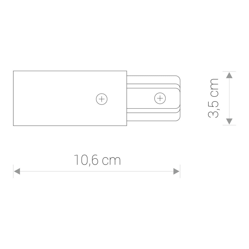 Nowodvorski System szynowy PROFILE POWER END CAP 1-obwodowy Profile - Tworzywo sztuczne PC - Czarny 9463