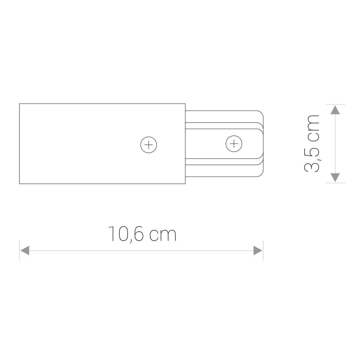 Nowodvorski System szynowy PROFILE POWER END CAP 1-obwodowy Profile - Tworzywo sztuczne PC - Czarny 9463