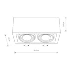 Nowodvorski Lampa przysufitowa BOX ES111 15W only LED 50/60Hz - Sklejka - Czarny I 9470