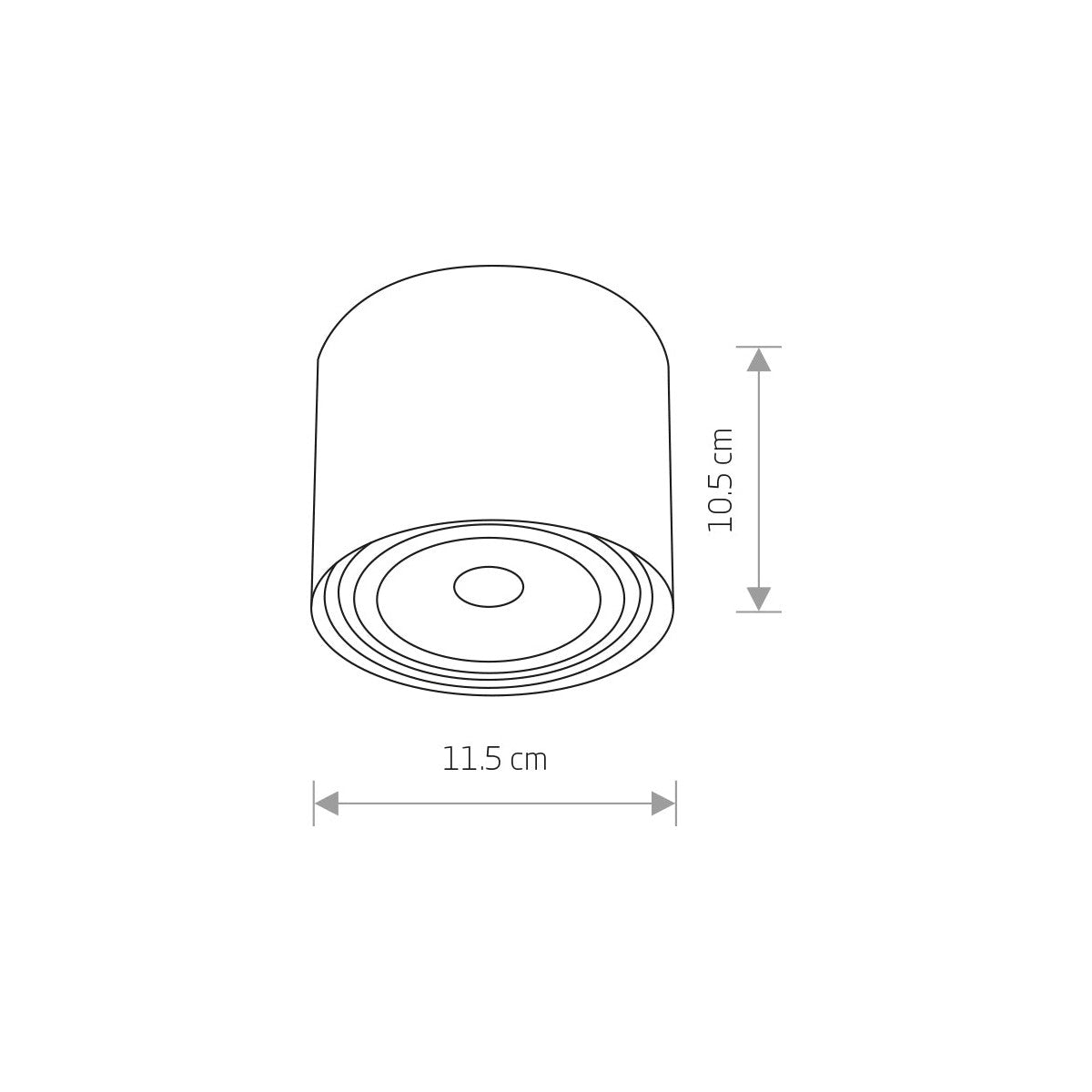 Nowodvorski Lampa downlights natynkowa BIT S 15W only LED 50/60Hz - Stal lakierowana - Biały 9482
