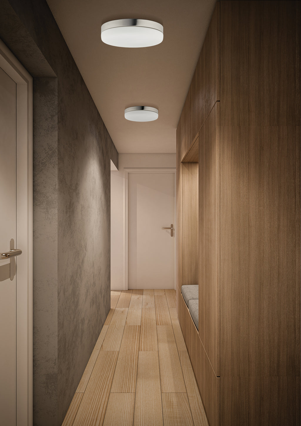 Nowodvorski Plafon KASAI 10W only LED 50/60Hz - Stal nierdzewna szczotkowana - Satynowy srebrny 9491