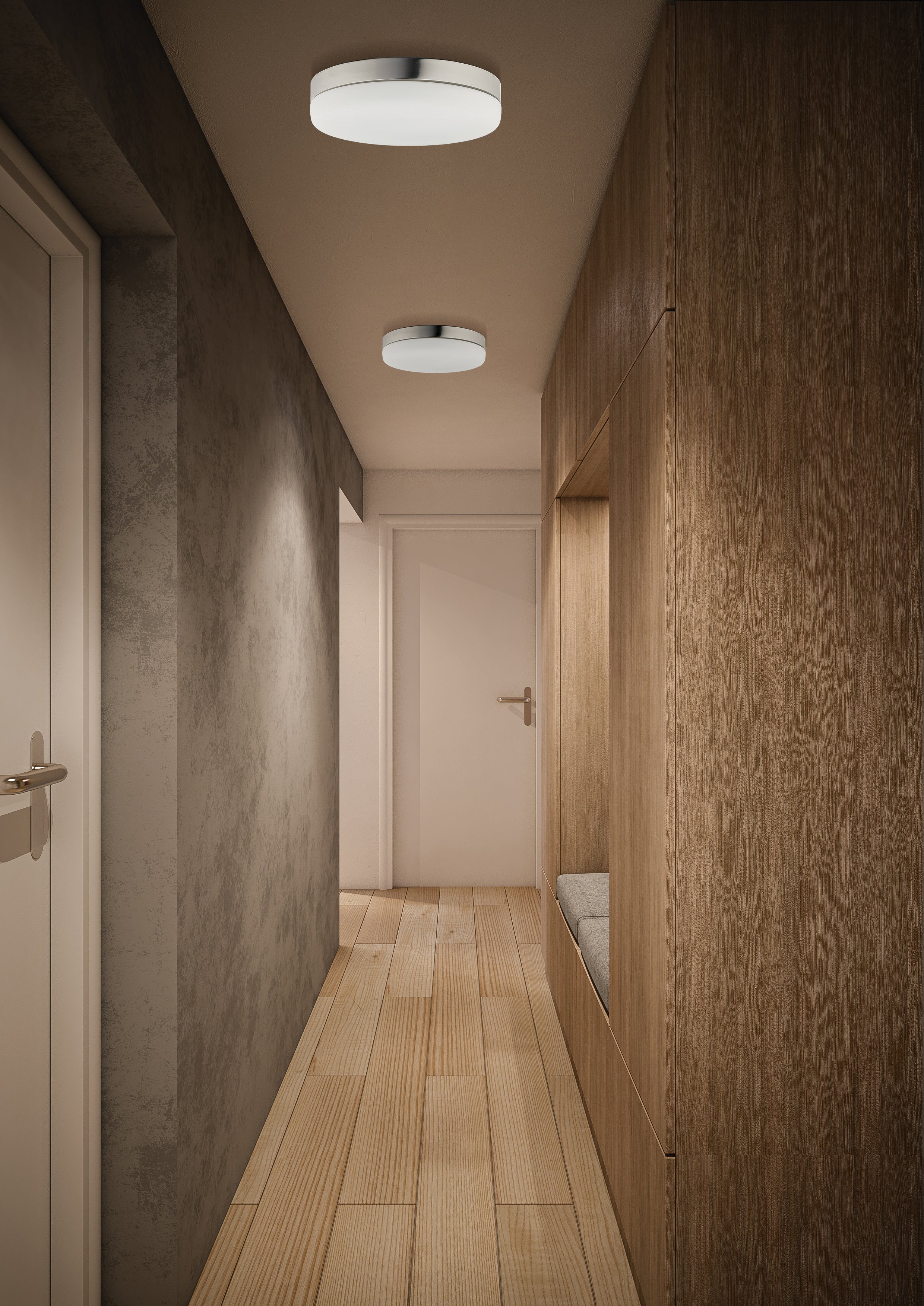 Nowodvorski Plafon KASAI 10W only LED 50/60Hz - Stal nierdzewna szczotkowana - Satynowy srebrny 9491