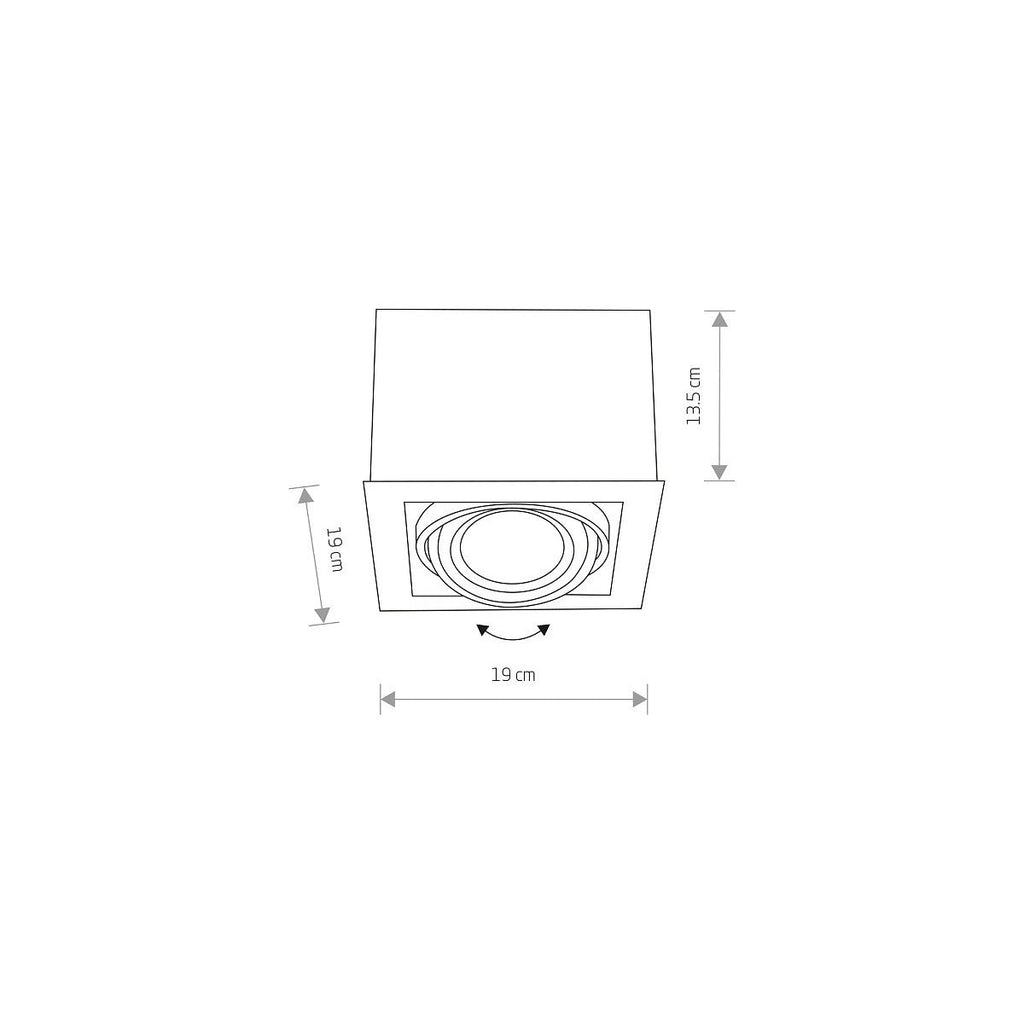 Nowodvorski Lampa przysufitowa BOX ES111 15W only LED 50/60Hz - Sklejka - Czarny II 9495