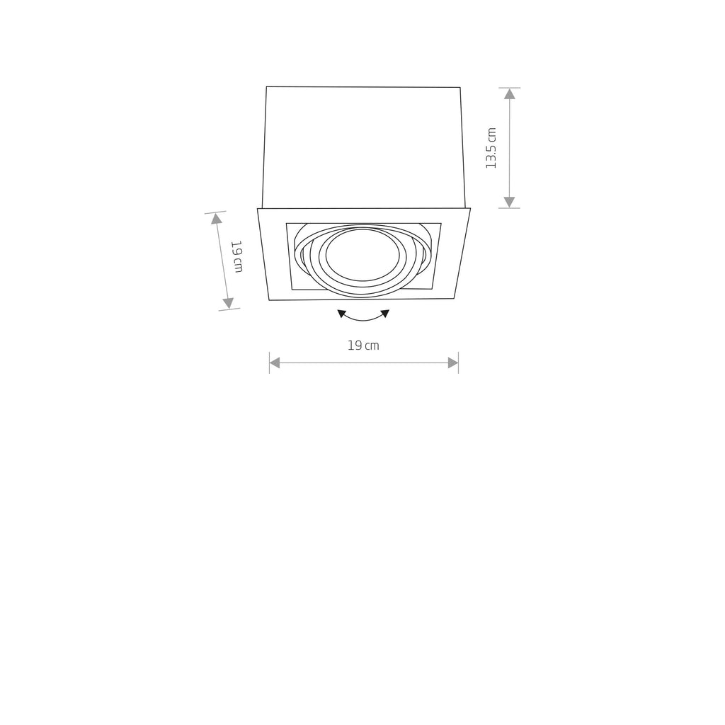 Nowodvorski Lampa przysufitowa BOX ES111 15W only LED 50/60Hz - Sklejka - Czarny II 9495