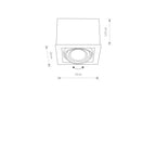 Nowodvorski Lampa przysufitowa BOX ES111 15W only LED 50/60Hz - Sklejka - Czarny II 9495