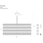 Maxlight Lampa wisząca Puccini 80cm - Metal + szkło - Chrom P0268