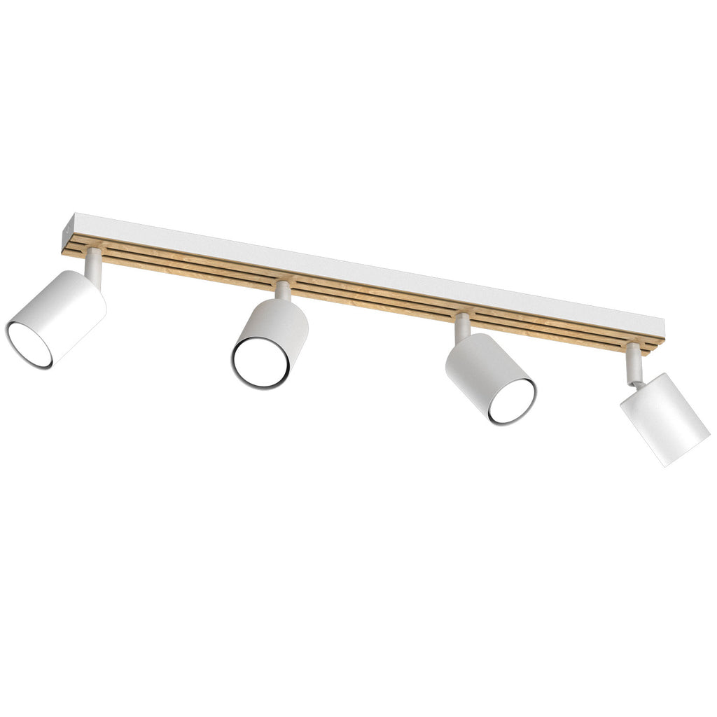 Spot Terra line 600 white/wood/white swivel 4xGU10 (Ceryfikat FSC 100%, SGSCH-COC-070615)
