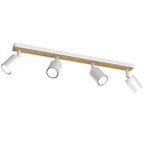 Spot Terra line 600 white/wood/white swivel 4xGU10 (Ceryfikat FSC 100%, SGSCH-COC-070615)