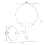 kinkiet Awinion black/gold 1xE27