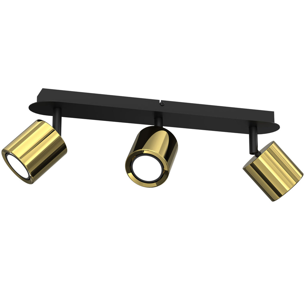 spot Demia black/brass 3xGU10