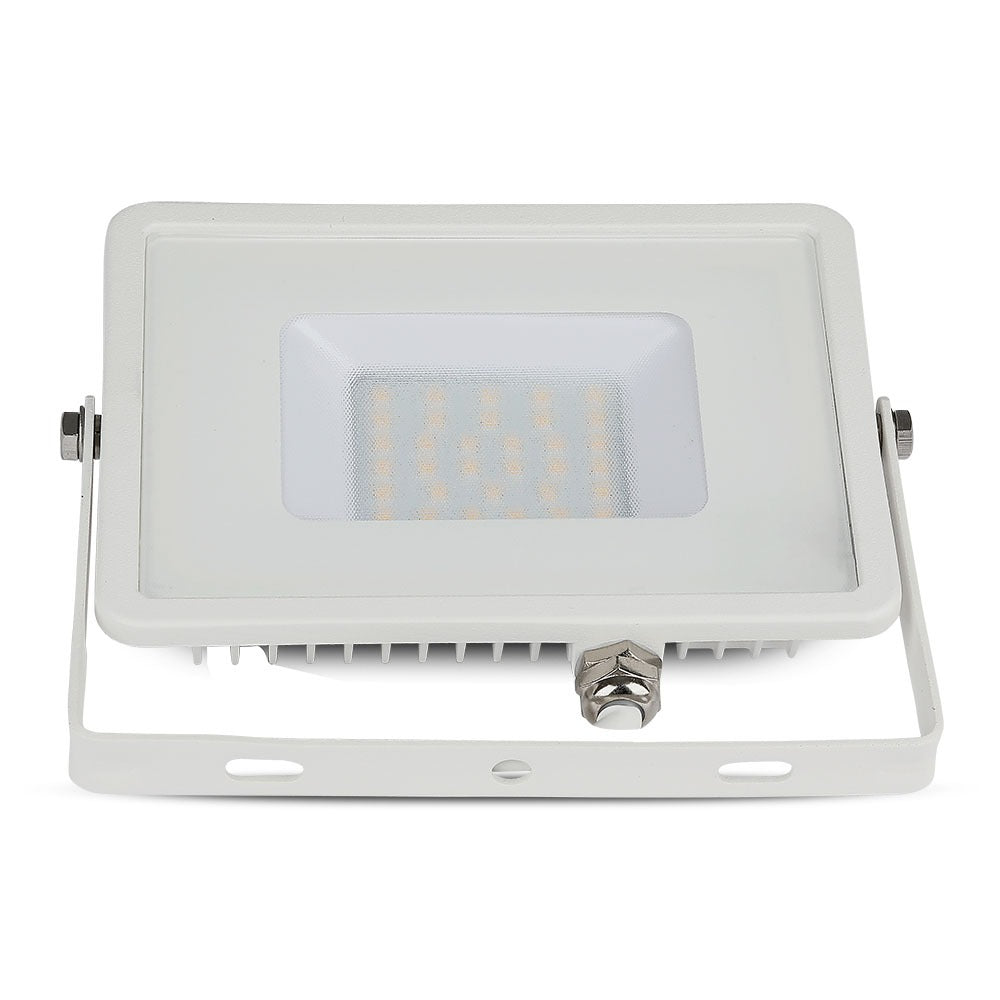 30W Naświetlacz LED SMD / Chip SAMSUNG / Przewód: 3m / Barwa:6400K / Obudowa: Biała