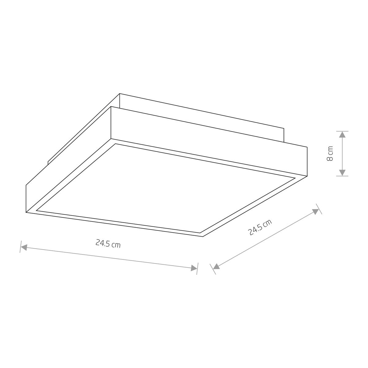 Nowodvorski Plafon BASSA LED 18W 50/60Hz - Aluminium - Chrom 9500