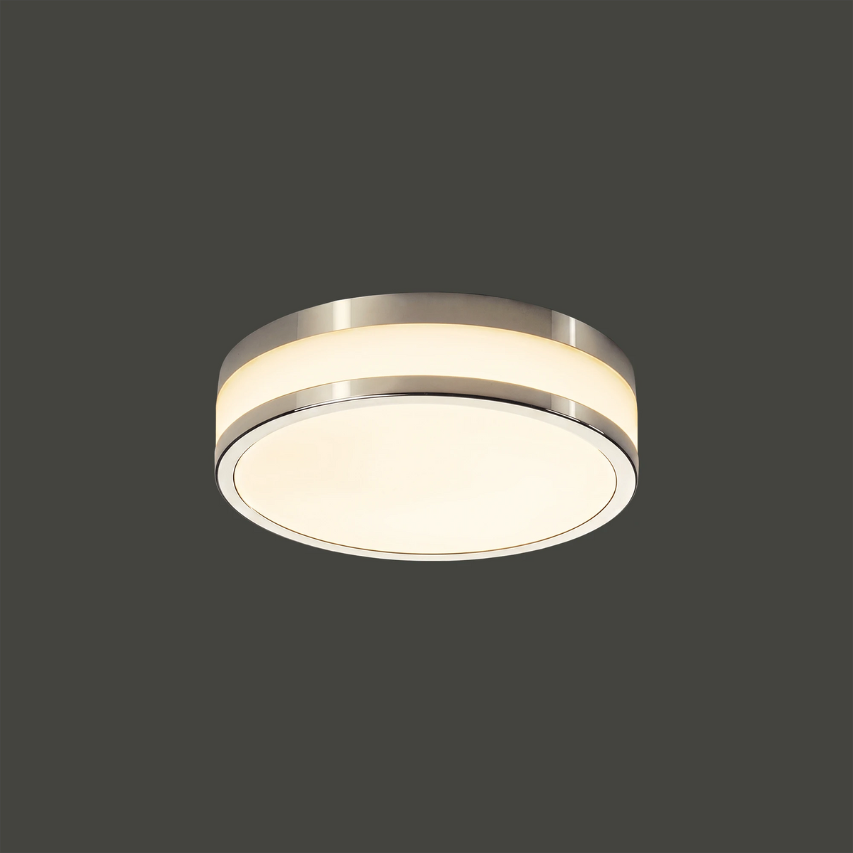 Nowodvorski Plafon MALAKKA LED 18W 50/60Hz - Stal chromowana - Biały 9501 - lampa włączona