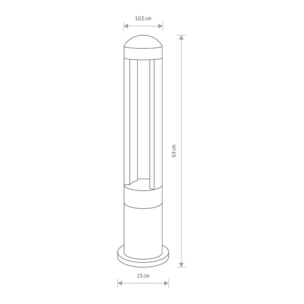 Nowodvorski Lampa stojąca MONTERREY LED 9W 50/60Hz IP54 - Aluminium lakierowane - Czarny 9507