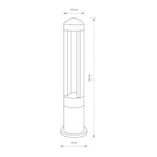 Nowodvorski Lampa stojąca MONTERREY LED 9W 50/60Hz IP54 - Aluminium lakierowane - Czarny 9507