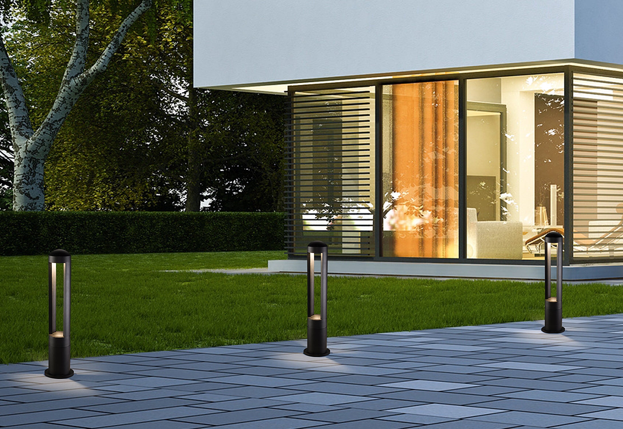 Nowodvorski Lampa stojąca MONTERREY LED 9W 50/60Hz IP54 - Aluminium lakierowane - Czarny