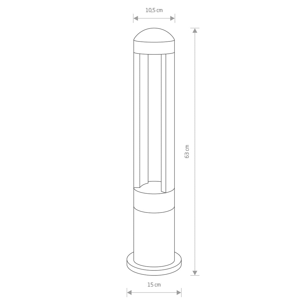 Nowodvorski Lampa stojąca MONTERREY LED 9W 50/60Hz IP54 - Aluminium lakierowane - Czarny 9507