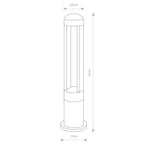 Nowodvorski Lampa stojąca MONTERREY LED 9W 50/60Hz IP54 - Aluminium lakierowane - Czarny 9507