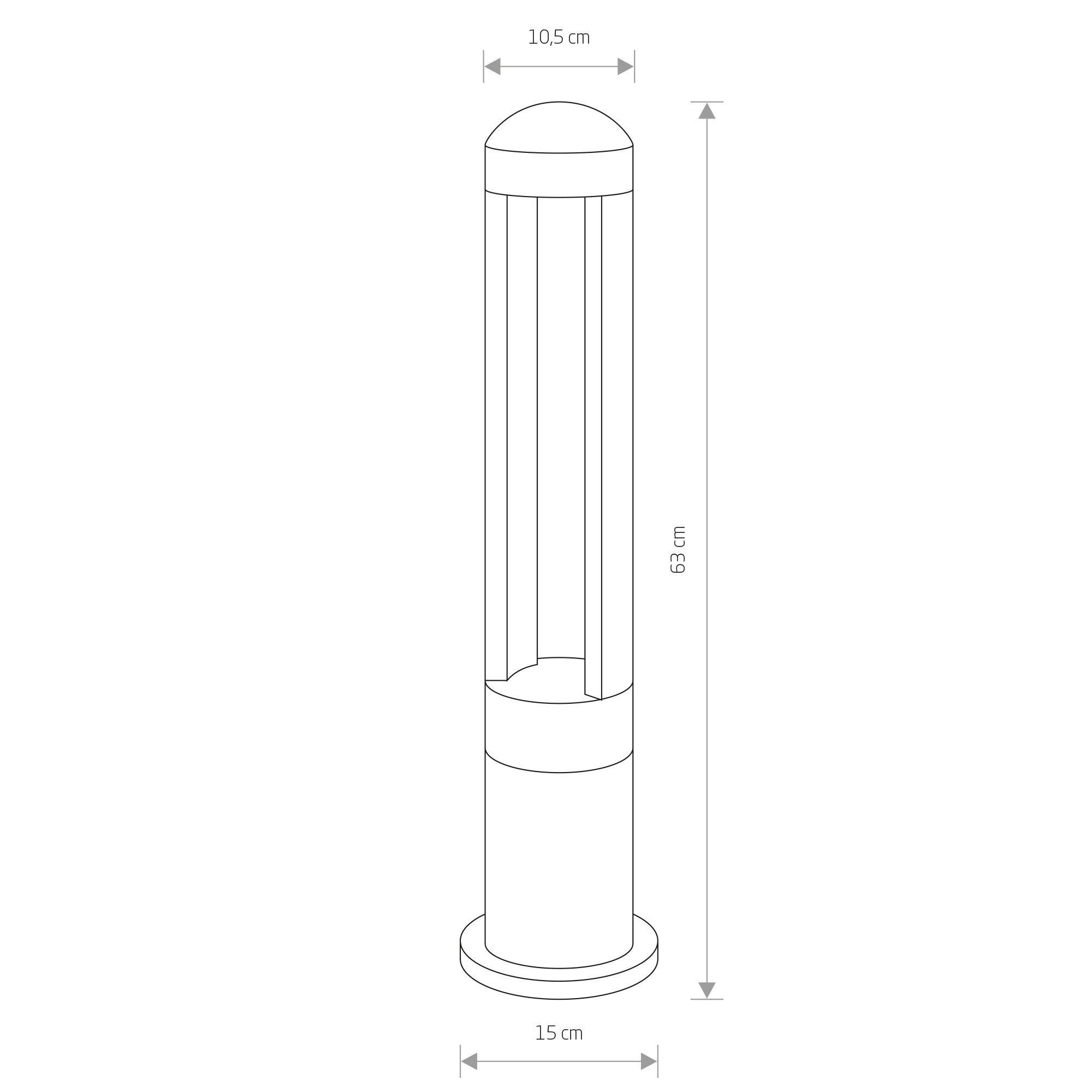 Nowodvorski Lampa stojąca MONTERREY LED 9W 50/60Hz IP54 - Aluminium lakierowane - Czarny 9507