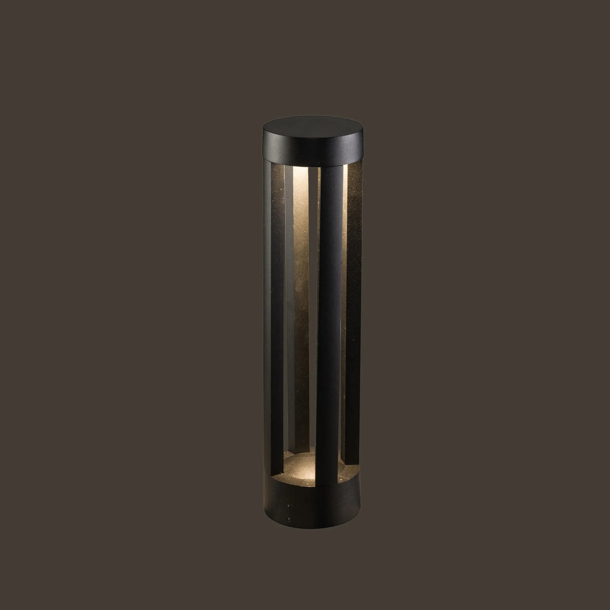 Nowodvorski Lampa stojąca TEPIC LED 9W 50/60Hz IP54 - Aluminium lakierowane - Czarny 9508 - lampa włączona