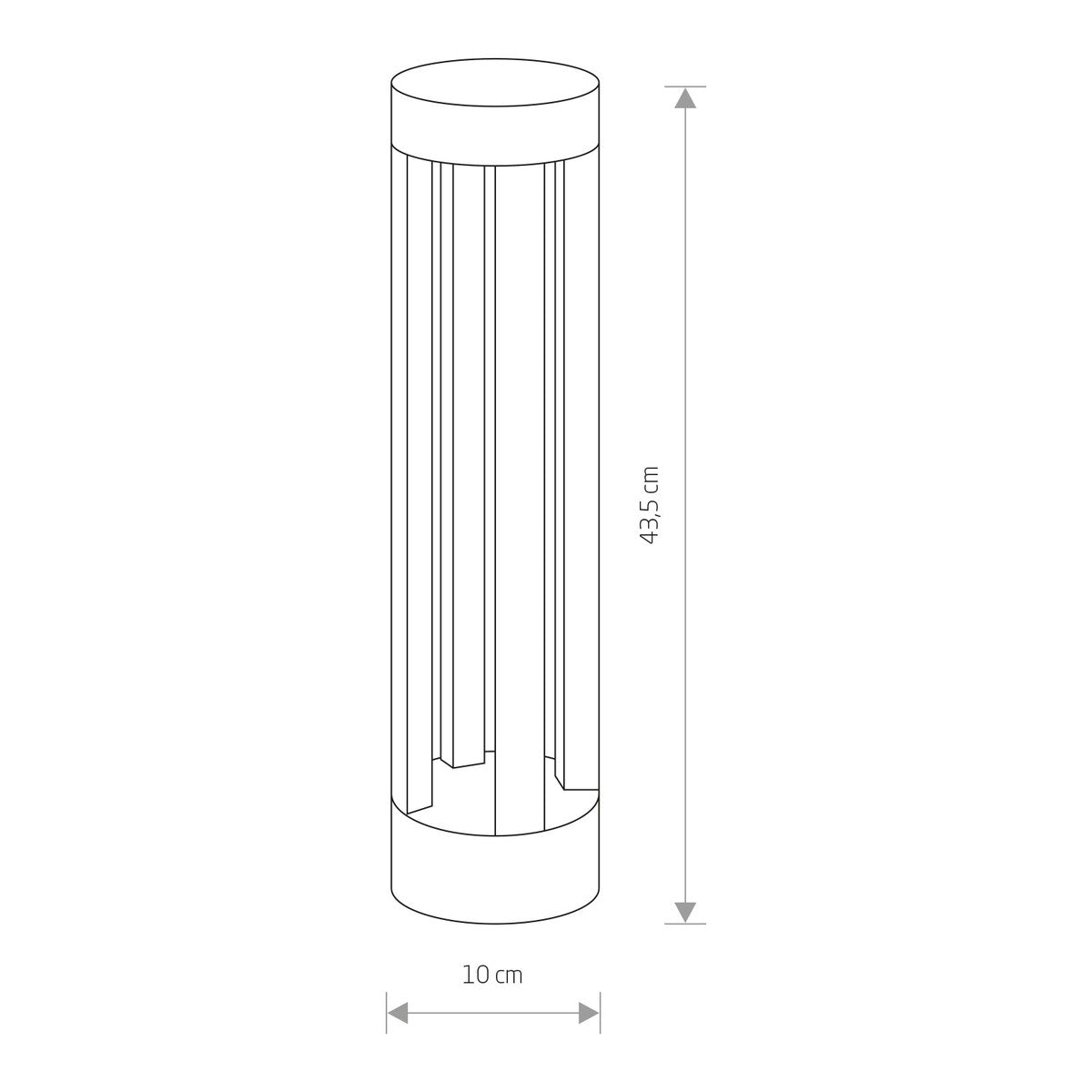 Nowodvorski Lampa stojąca TEPIC LED 9W 50/60Hz IP54 - Aluminium lakierowane - Czarny 9508