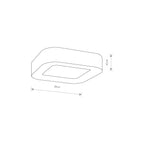 Nowodvorski Plafon PUEBLA LED 12W 50/60Hz IP54 - Aluminium lakierowane - Grafitowy 9513