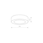 Nowodvorski Plafon MERIDA LED 12W 50/60Hz IP54 - Aluminium lakierowane - Grafitowy 9514