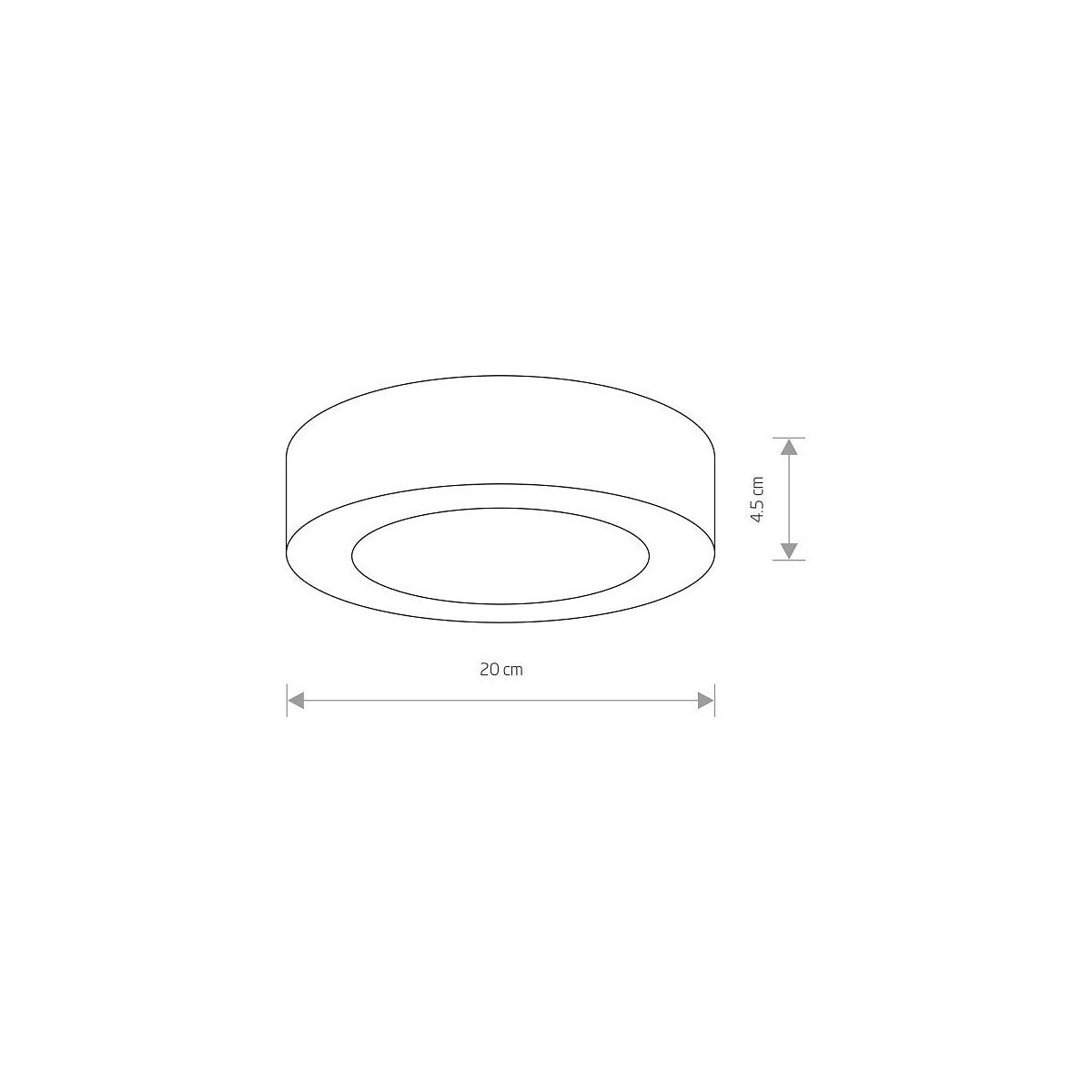 Nowodvorski Plafon MERIDA LED 12W 50/60Hz IP54 - Aluminium lakierowane - Grafitowy 9514