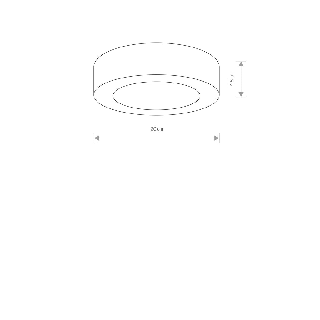 Nowodvorski Plafon MERIDA LED 12W 50/60Hz IP54 - Aluminium lakierowane - Grafitowy 9514