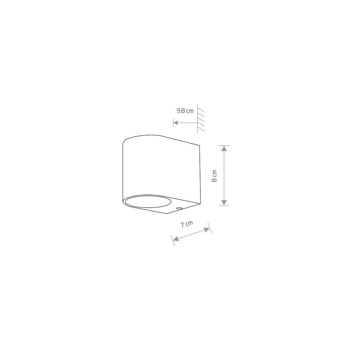 Nowodvorski Lampa ścienna natynkowa ARRIS 10W only LED 50/60Hz IP54 - Aluminium lakierowane - Srebrny 9516