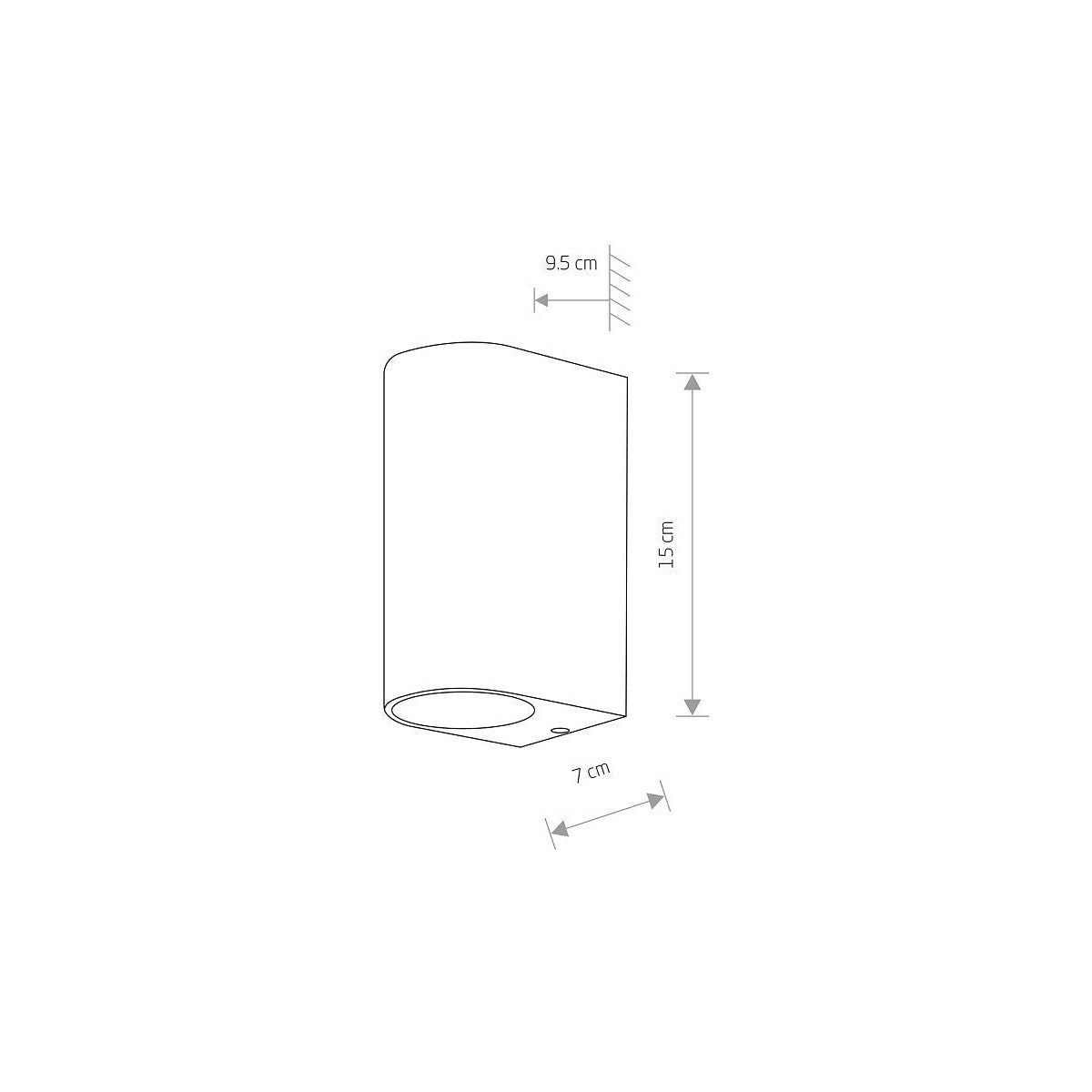 Nowodvorski Lampa ścienna natynkowa NICO 10W only LED 50/60Hz IP54 - Aluminium lakierowane - Grafitowy I 9517