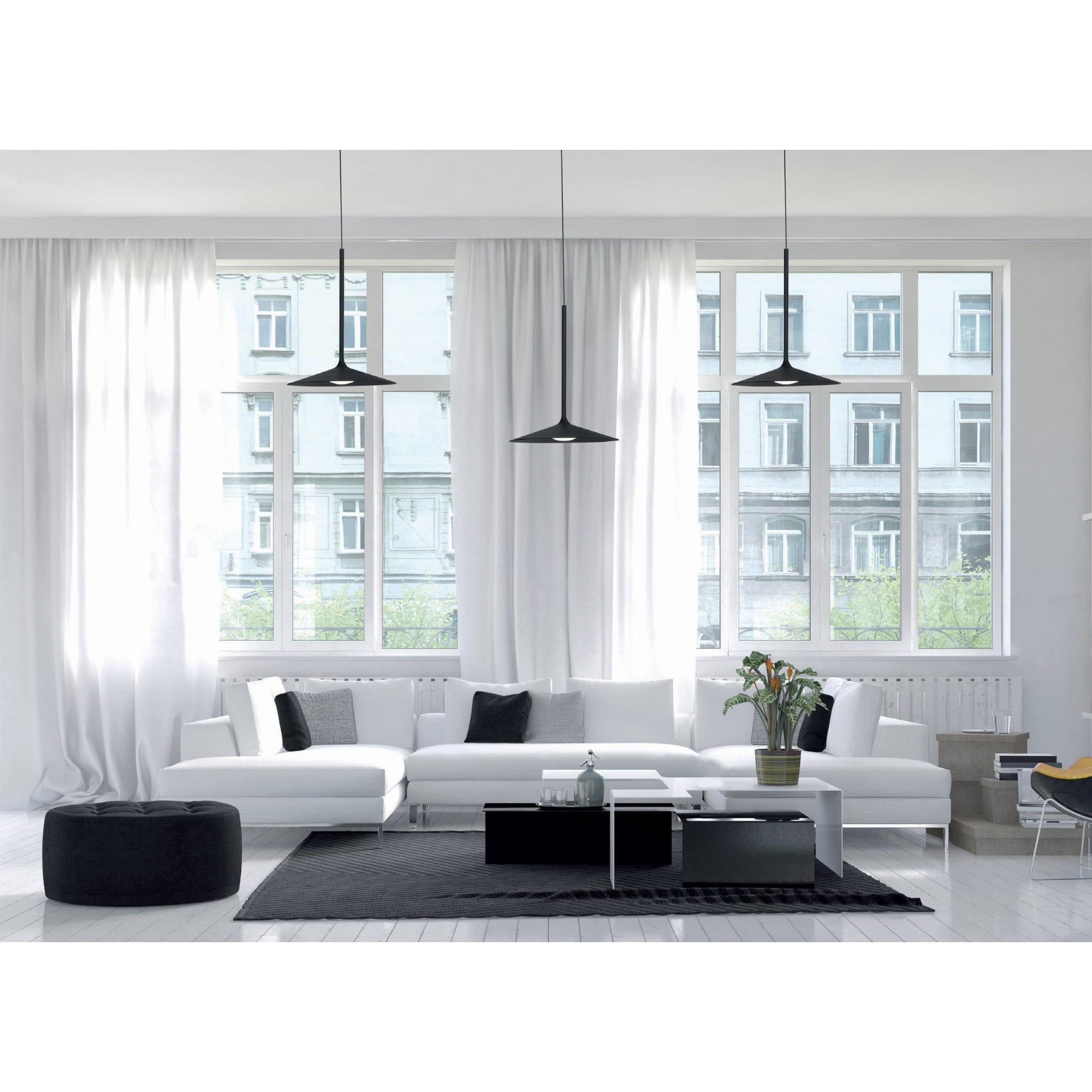 Maxlight Lampa wisząca Hana - Aluminium + akryl - Czarny P0456